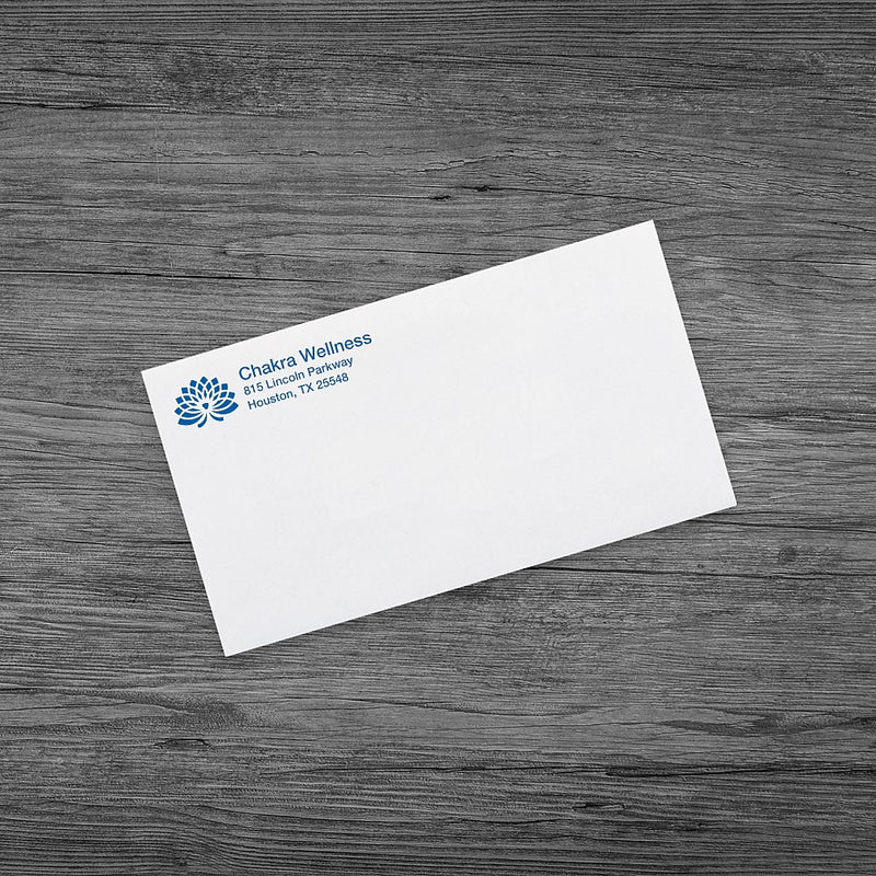 #6-3/4 Standard Envelope, Black, Red or Dark Blue, Qty 2500