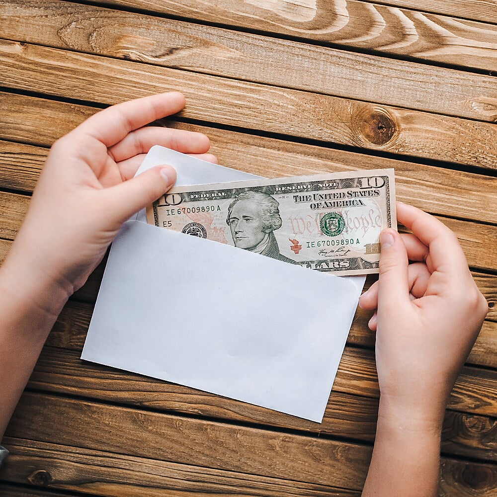 #6-3/4 Window Envelope, Black, Red or Dark Blue, Qty 2500
