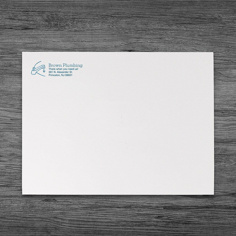 9 x 12 Open-End Envelope, White Wove, 1 Color, Qty 1000