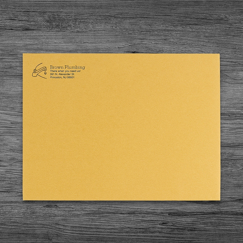 9 x 12 Open-End Envelope, Kraft, 1 Color, Qty 500