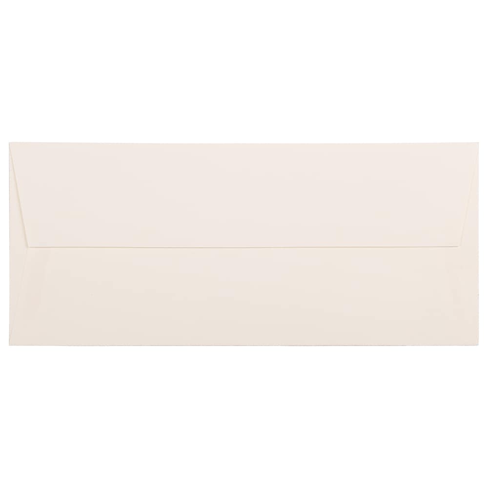 JAM Paper Strathmore #10 Business Envelope, 4 1/8" x 9 1/2", Natural White Wove, 25/Pack (34992)