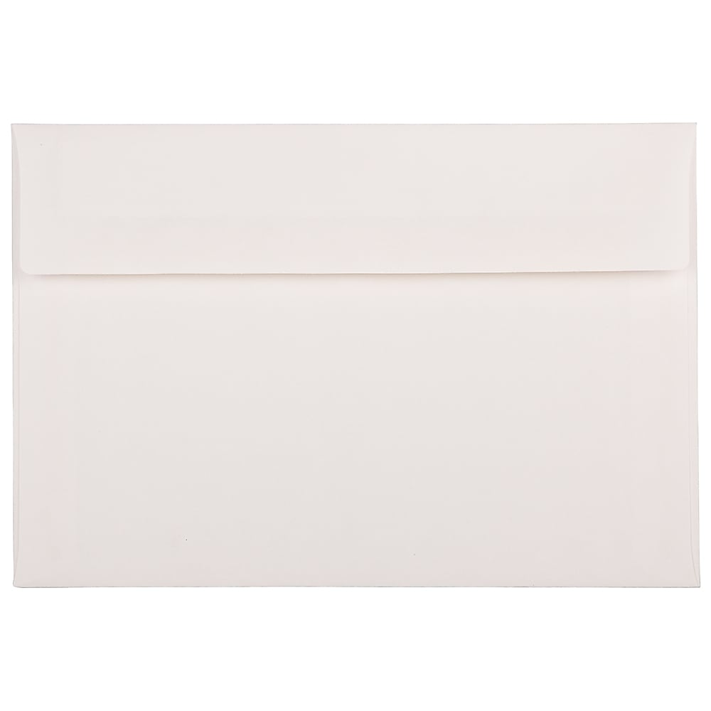 JAM Paper A8 Strathmore Invitation Envelopes, 5.5 x 8.125, Bright White Linen, 25/Pack (40934)