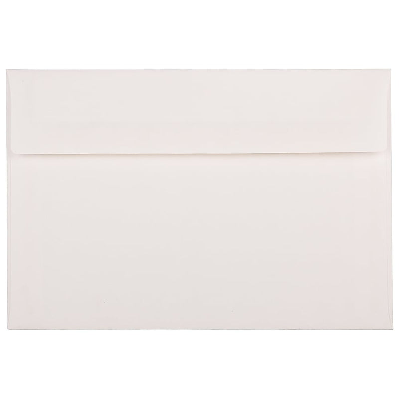 JAM Paper A8 Strathmore Invitation Envelopes, 5.5 x 8.125, Bright White Linen, 25/Pack (40934)