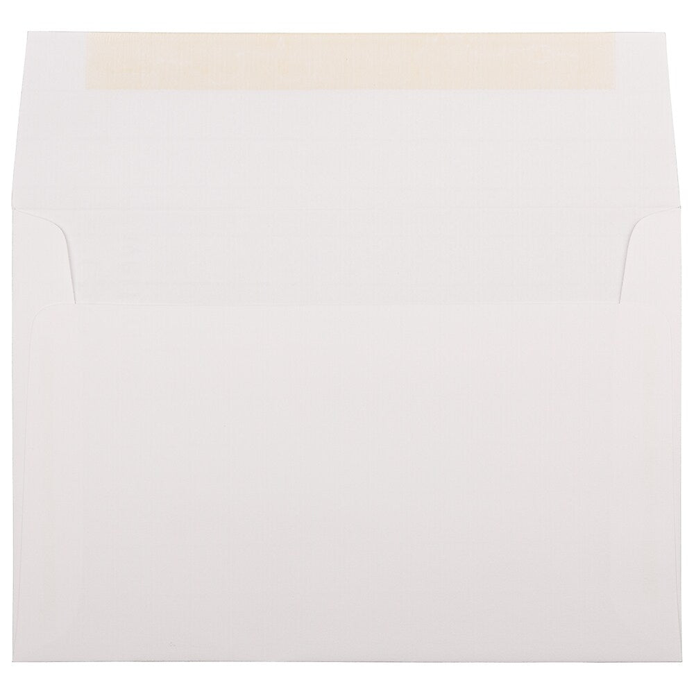 JAM Paper A8 Strathmore Invitation Envelopes, 5.5 x 8.125, Bright White Linen, 25/Pack (40934)