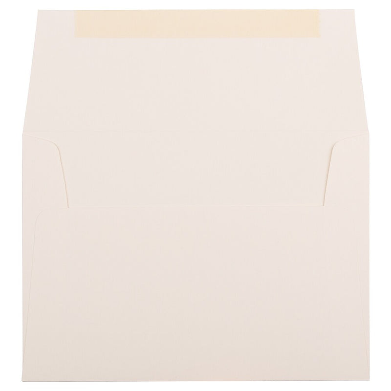 JAM Paper A7 Strathmore Invitation Envelopes, 5.25 x 7.25, Natural White Wove, Bulk 1000/Carton (44507B)