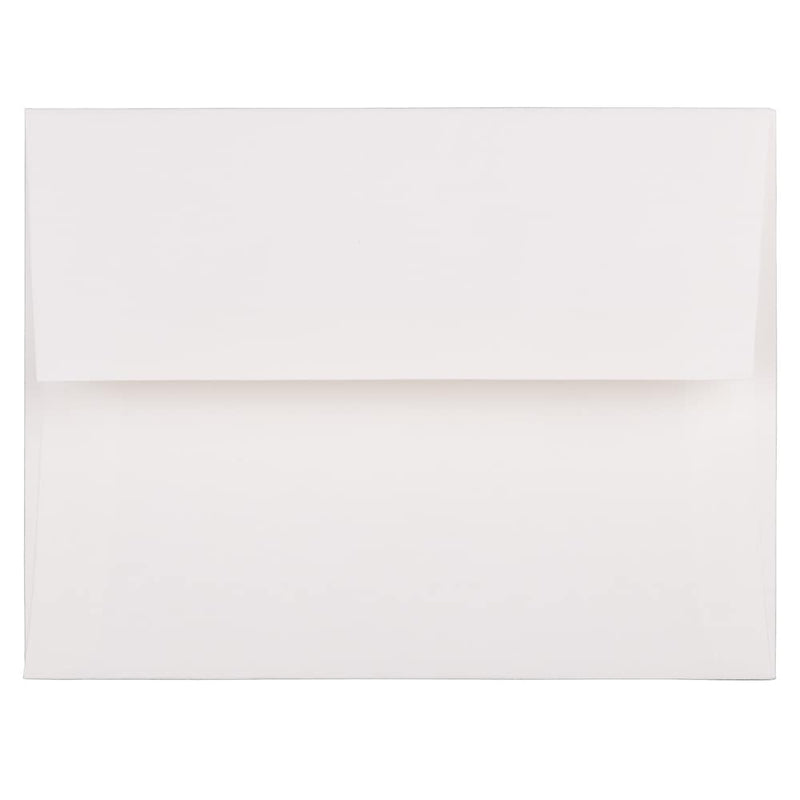 JAM Paper A2 Strathmore Invitation Envelopes, 4.375 x 5.75, Bright White Linen, 25/Pack (66670)