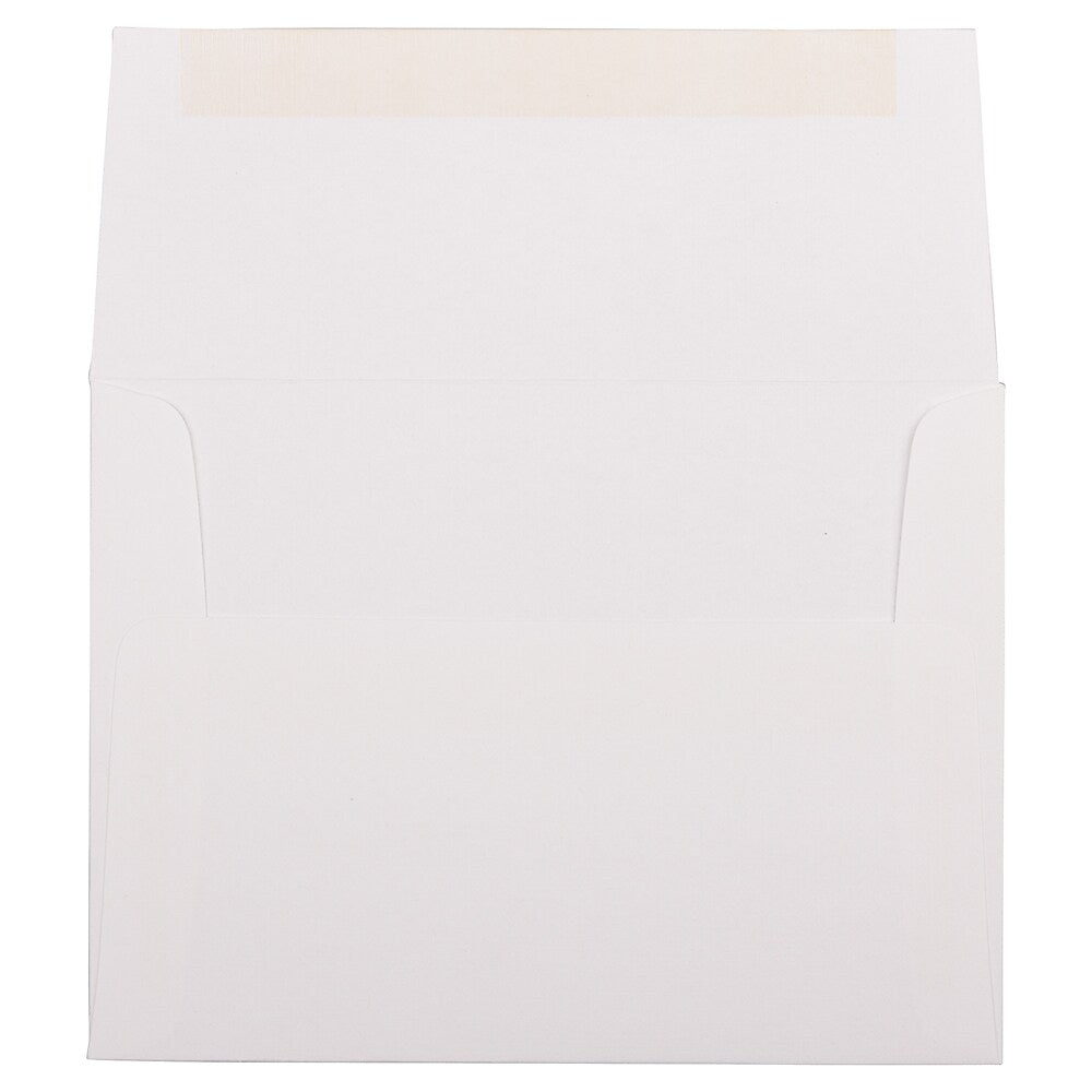 JAM Paper A2 Strathmore Invitation Envelopes, 4.375 x 5.75, Bright White Linen, 25/Pack (66670)