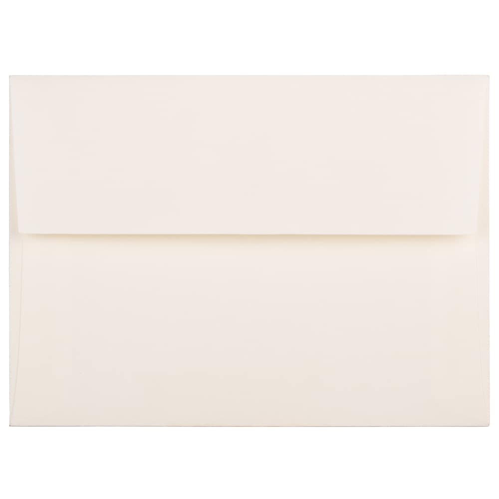 JAM Paper A6 Strathmore Invitation Envelopes, 4.75 x 6.5, Natural White Linen, 25/Pack (74083)