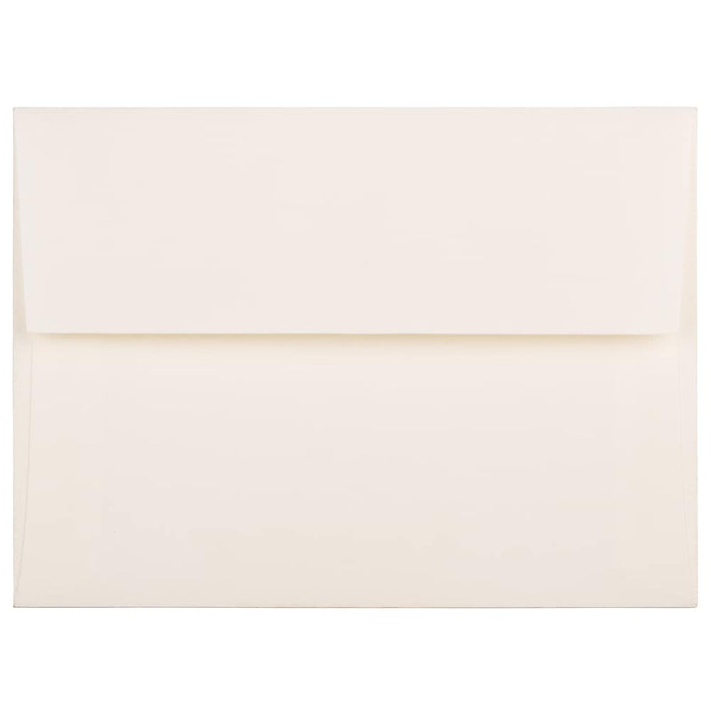 JAM Paper A6 Strathmore Invitation Envelopes, 4.75 x 6.5, Natural White Linen, 25/Pack (74083)