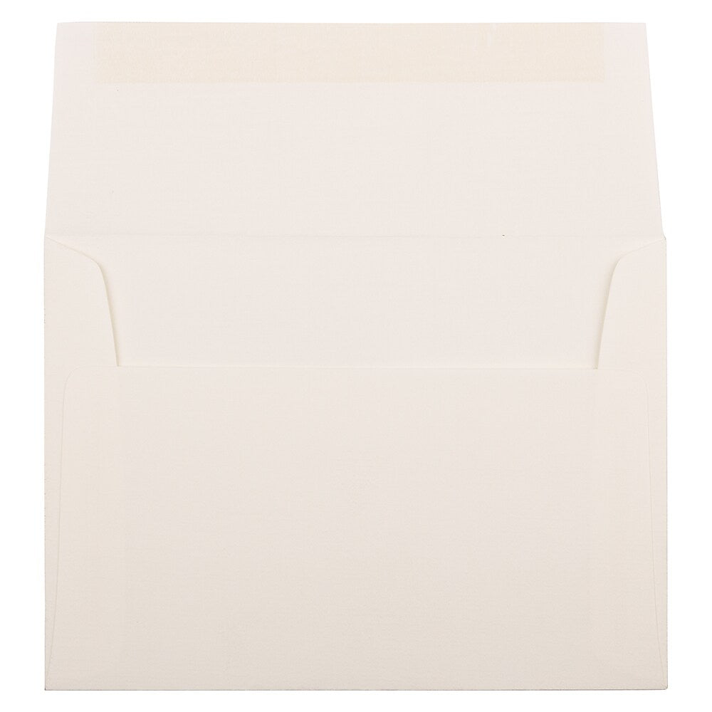 JAM Paper A6 Strathmore Invitation Envelopes, 4.75 x 6.5, Natural White Linen, 25/Pack (74083)