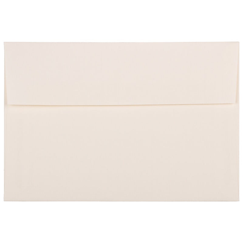 JAM Paper A8 Strathmore Invitation Envelopes, 5.5 x 8.125, Natural White Laid, 25/Pack (75134)