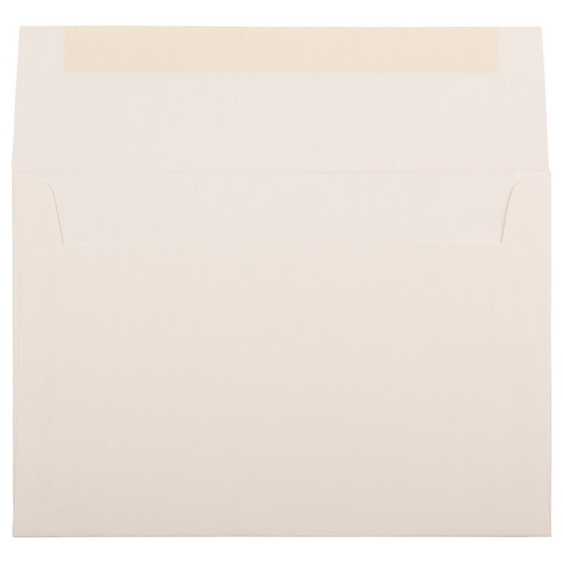 JAM Paper A8 Strathmore Invitation Envelopes, 5.5 x 8.125, Natural White Laid, 25/Pack (75134)