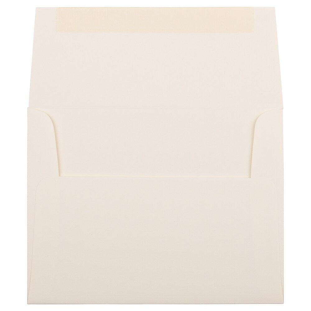 JAM Paper A2 Strathmore Invitation Envelopes, 4.375 x 5.75, Natural White Linen, 25/Pack (99761)