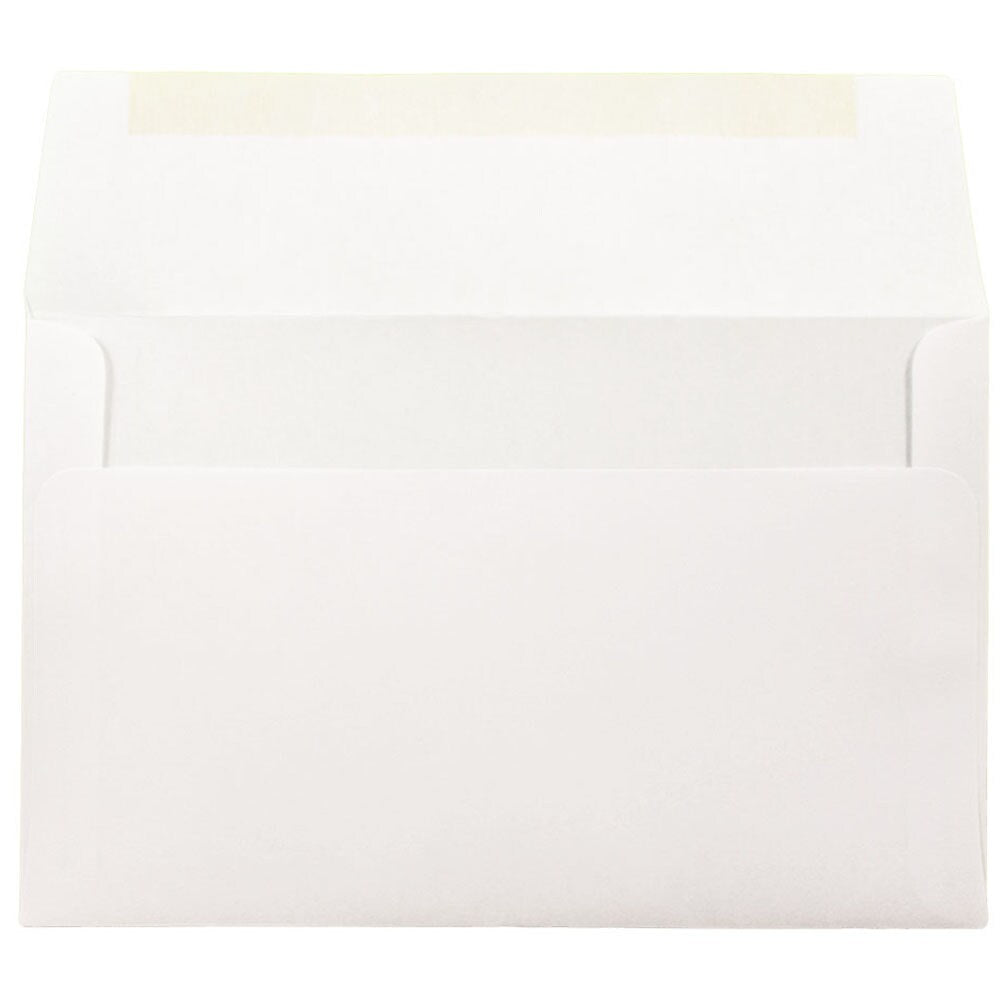 JAM Paper A10 Strathmore Invitation Envelopes, 6 x 9.5, Bright White Wove, 25/Pack (191220)