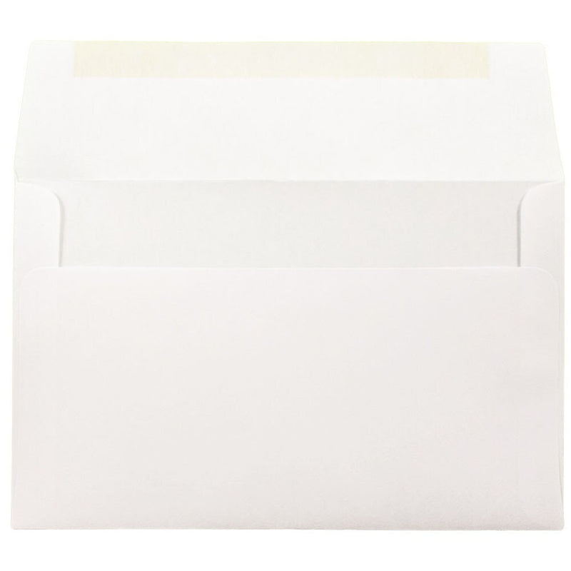 JAM Paper A10 Strathmore Invitation Envelopes, 6 x 9.5, Bright White Wove, Bulk 1000/Carton (191220B)