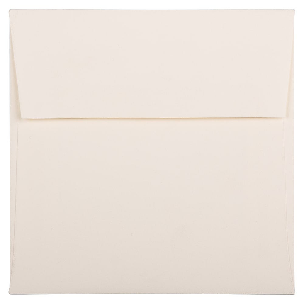 JAM Paper 6 x 6 Square Strathmore Invitation Envelopes, Natural White Wove, 25/Pack (191278)