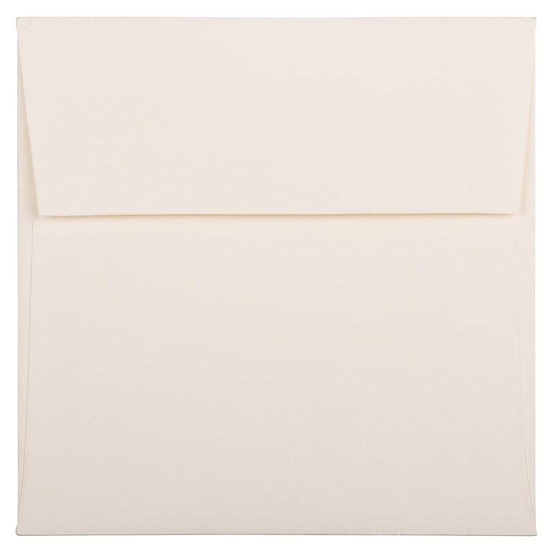 JAM Paper 6 x 6 Square Strathmore Invitation Envelopes, Natural White Wove, Bulk 1000/Carton (191278B)