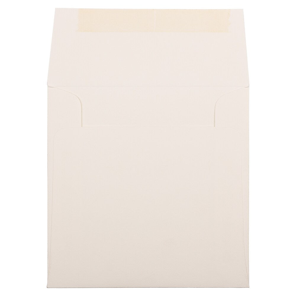 JAM Paper 6 x 6 Square Strathmore Invitation Envelopes, Natural White Wove, 25/Pack (191278)
