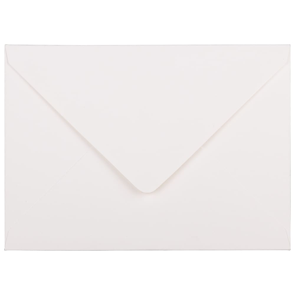JAM Paper A7 Strathmore Invitation Envelopes with Euro Flap, 5.25 x 7.25, Bright White Laid, Bulk 1000/Carton (1921397C)