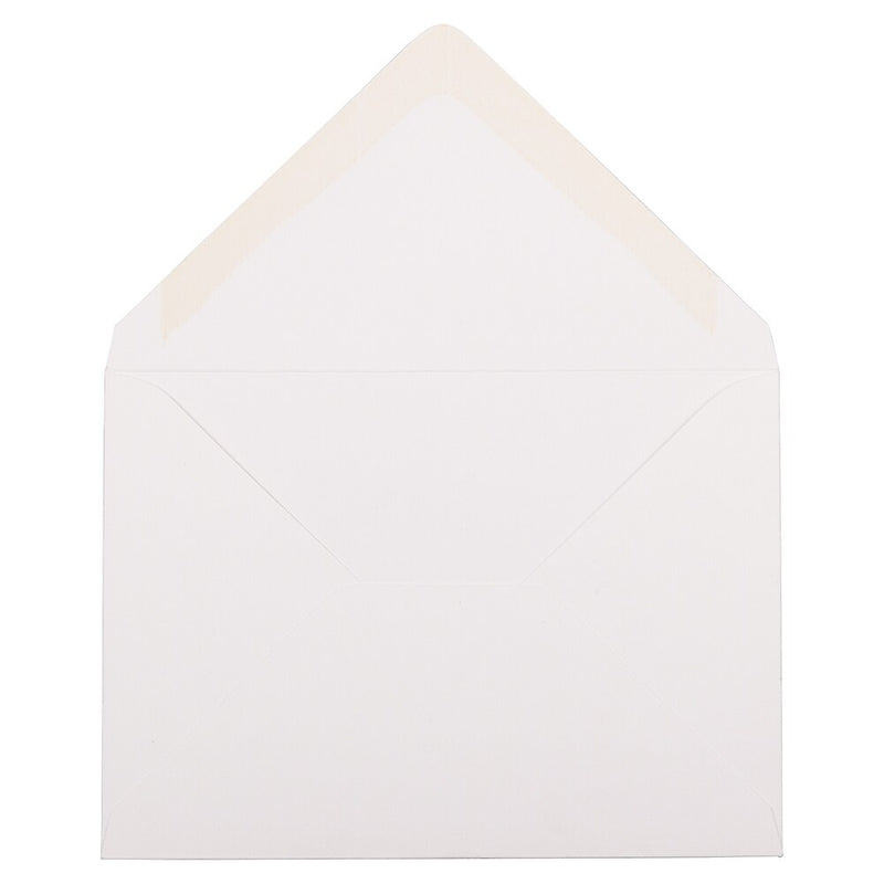 JAM Paper A7 Strathmore Kraft Invitation Envelopes with Euro Flap, 5.25 x 7.25, Bright White Laid, 25/Pack (1921397)
