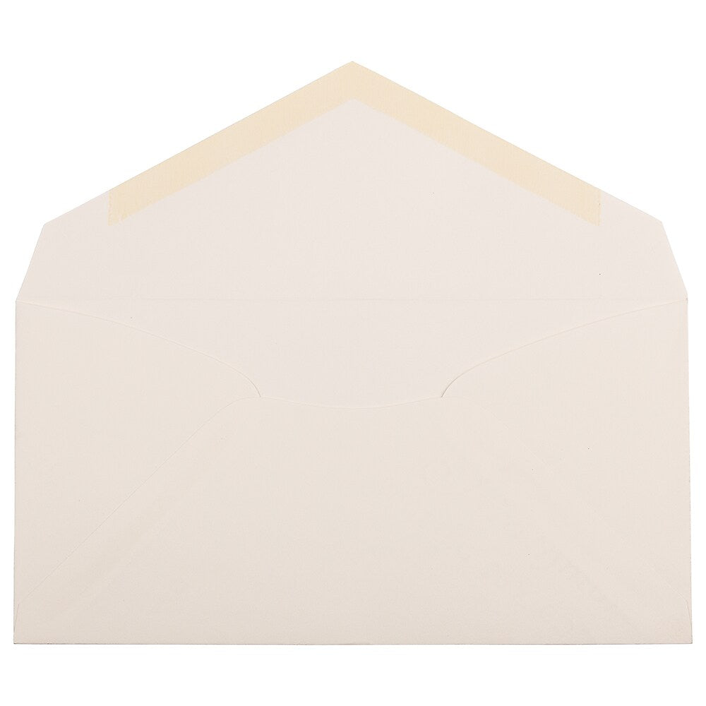 JAM Paper Monarch Strathmore Invitation Envelopes, 3.875 x 7.5, Natural White Wove, 25/Pack (3197090)