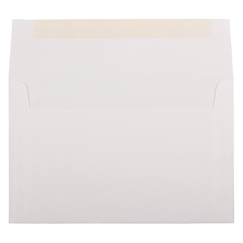 JAM Paper A9 Strathmore Invitation Envelopes, 5.75 x 8.75, Bright White Wove, 25/Pack (31911140)