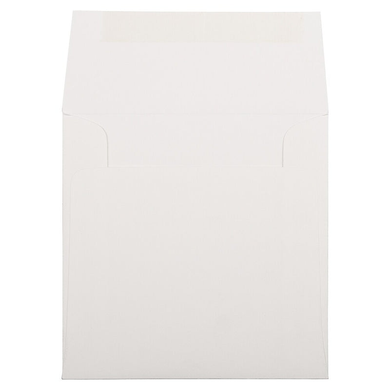 JAM Paper 6 x 6 Square Strathmore Invitation Envelopes, Bright White Wove, Bulk 1000/Carton (900958831B)