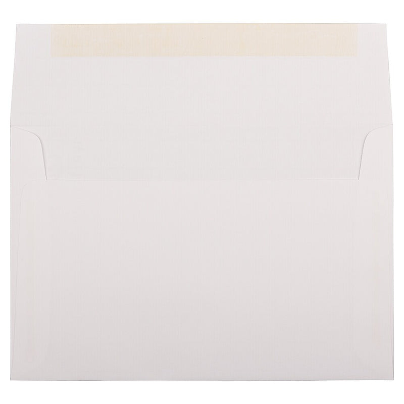 JAM Paper A8 Strathmore Invitation Envelopes, 5.5 x 8.125, Bright White Wove, 25/Pack (STTW761)