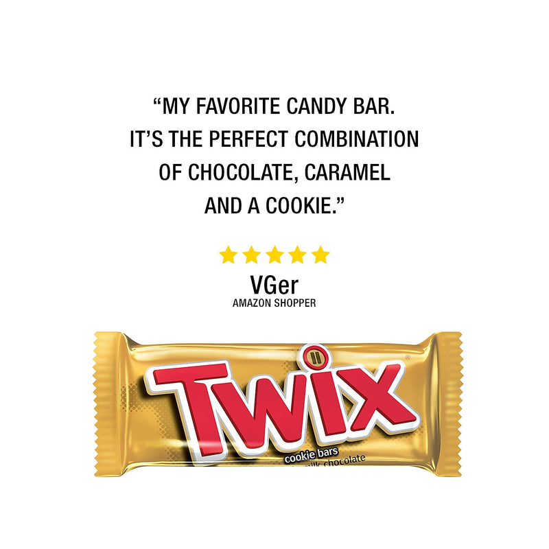 Twix Caramel Fun Size Chocolate Cookie Bar Candy Bag, 1.79 oz., 36/Box (MMM35391)