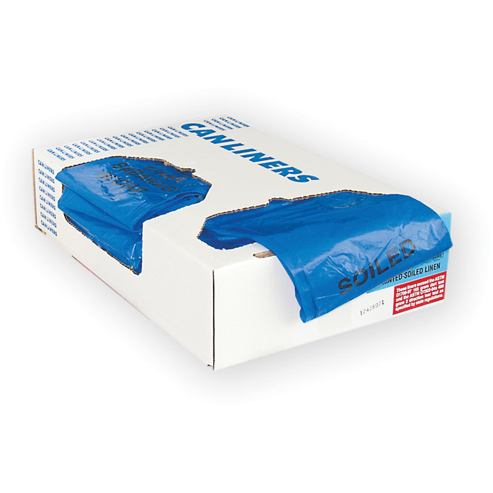Heritage 1.3 mil Color-coded Can Liner, 30 gal, 30" Width x 43" Length x 1.30 mil Thickness, Low Density, Blue, 200/Carton