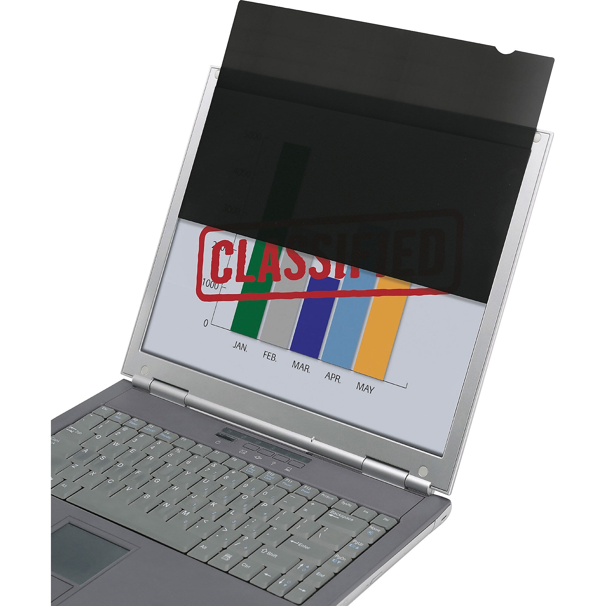 AbilityOne SKILCRAFT Widescreen Privacy Filter Black, For 23.8"LCD Notebook, Monitor