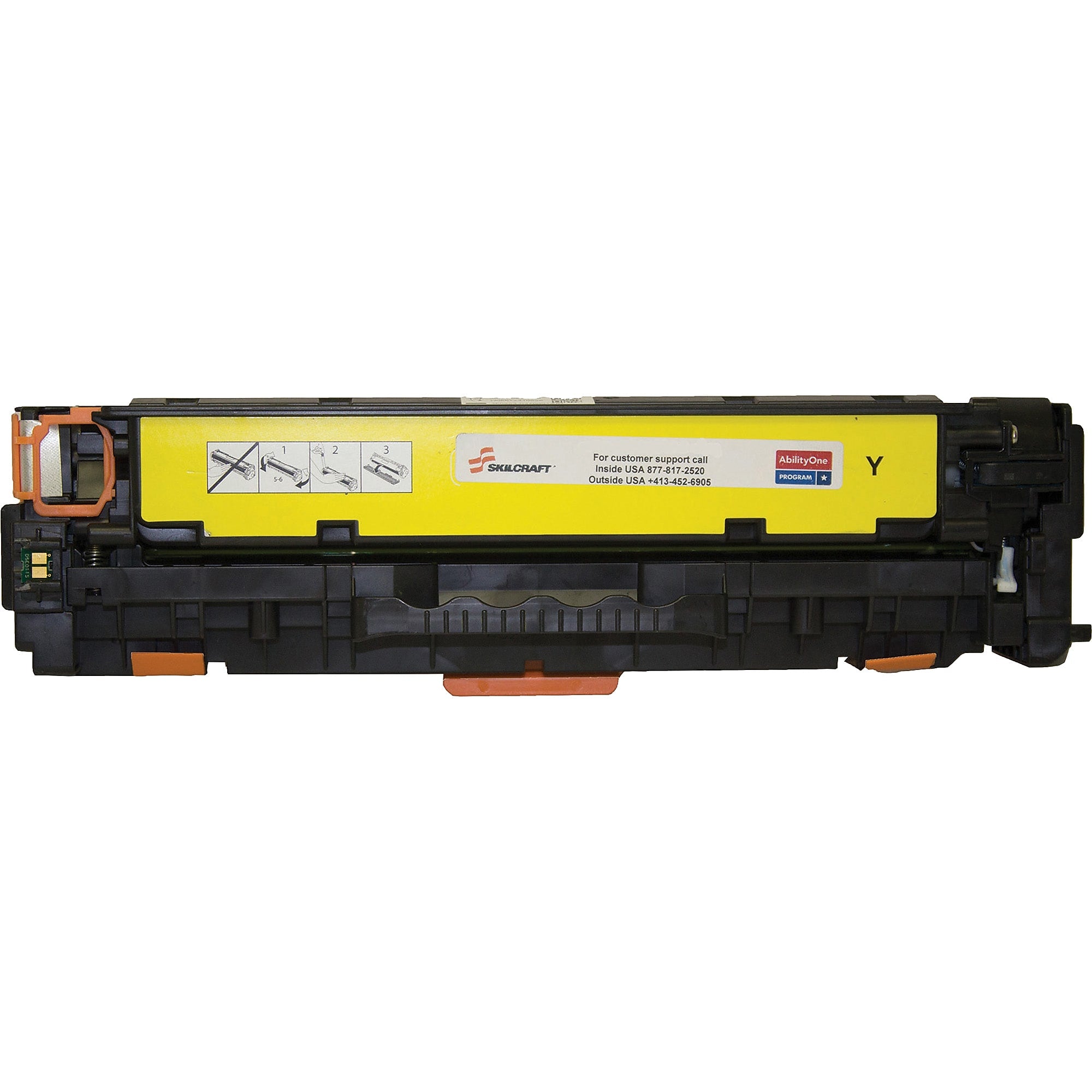 AbilityOne SKILCRAFT Remanufactured Yellow Standard Yield Toner Cartridge Replacement for HP 304A (CC532A)