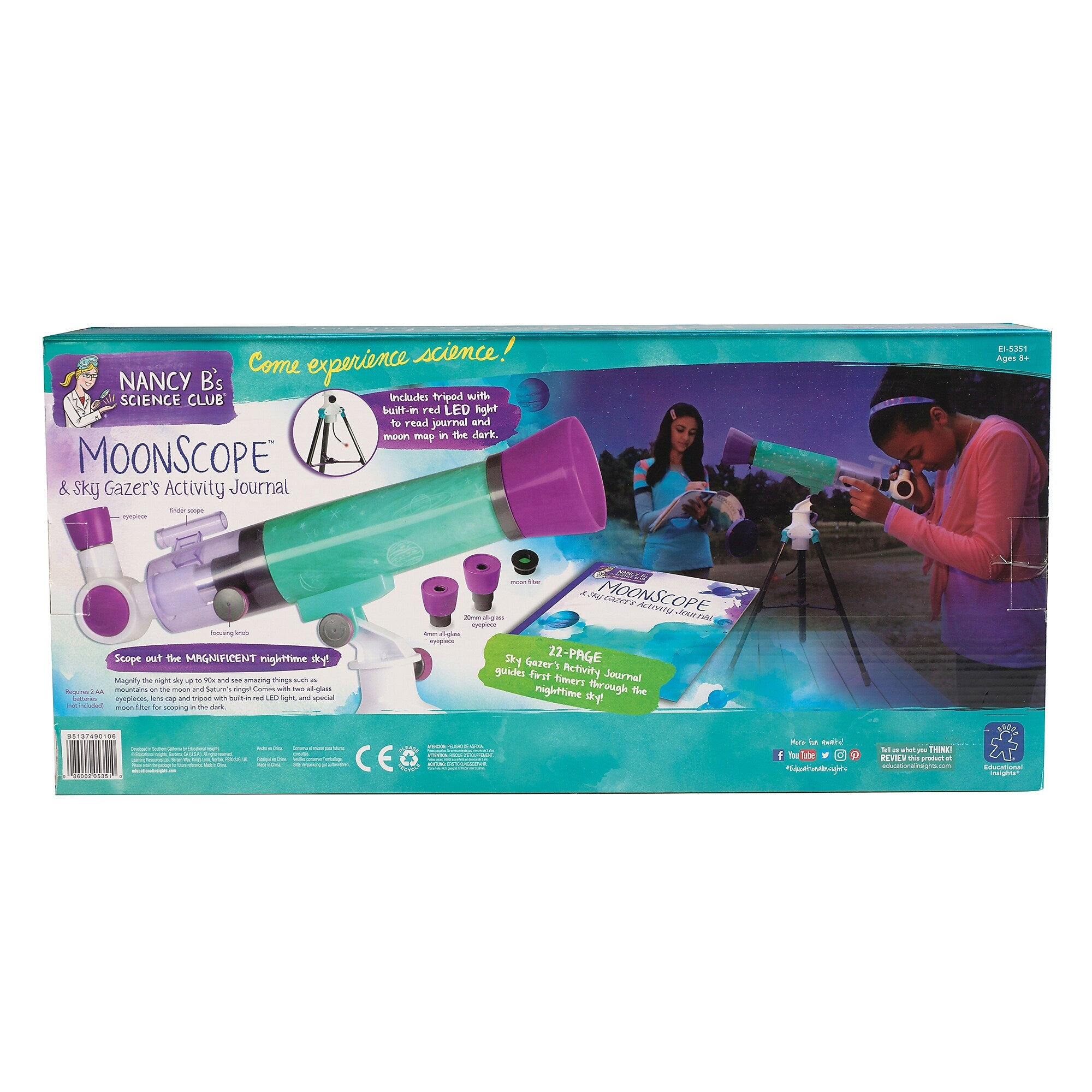 Educational Insights Nancy B's Science Club Moonscope And Star Gazer's Activity Journal