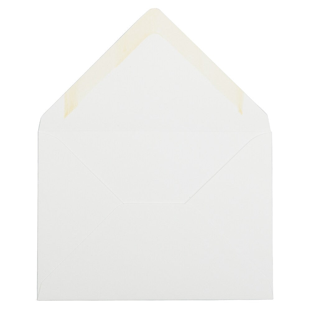 JAM Paper A7 Strathmore Kraft Invitation Envelopes with Euro Flap, 5.25 x 7.25, Bright White Wove, 25/Pack (1921392)