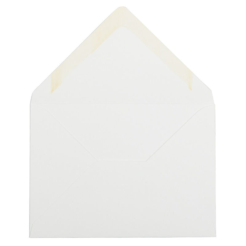 JAM Paper A7 Strathmore Kraft Invitation Envelopes with Euro Flap, 5.25 x 7.25, Bright White Wove, 25/Pack (1921392)