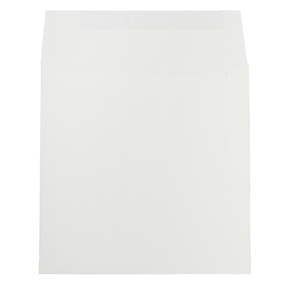 JAM Paper 8.5 x 8.5 Square Strathmore Invitation Envelopes, Bright White Wove, 25/Pack (900858534)