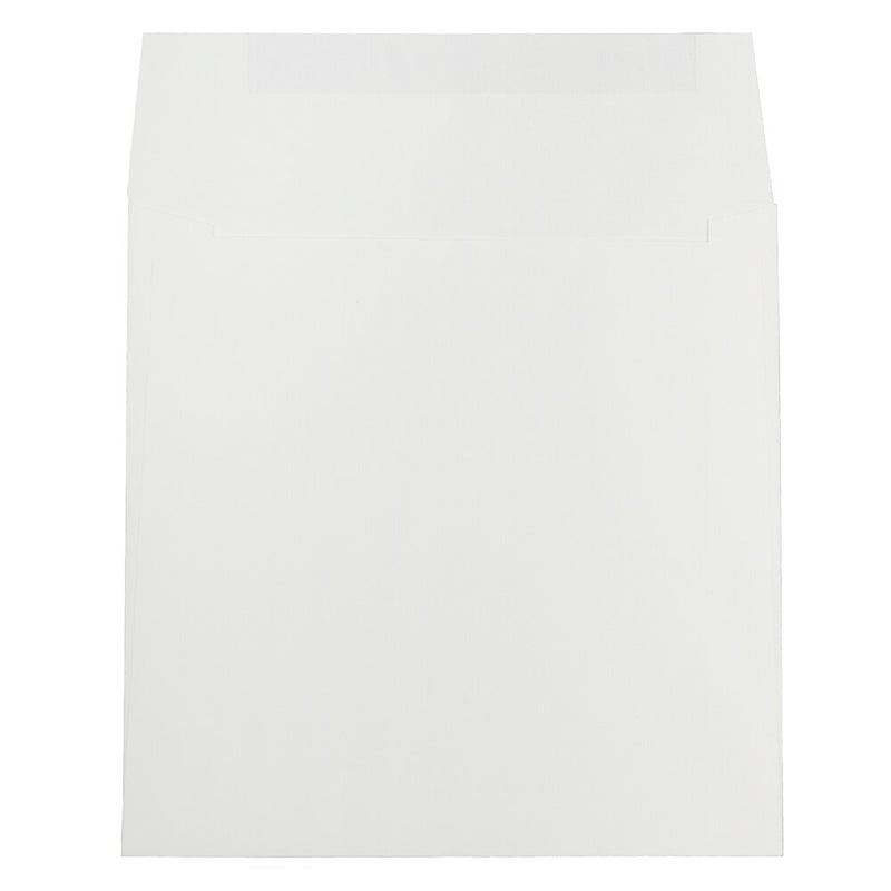 JAM Paper 8.5 x 8.5 Square Strathmore Invitation Envelopes, Bright White Wove, 25/Pack (900858534)