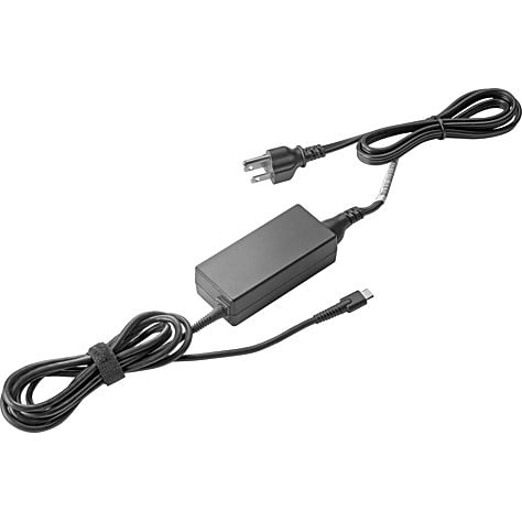 HP 45 Watt USB-C LC Adapter, Black (1MZ01AA#ABA)