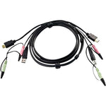 Aten 2L-7D02UH 5.91ft HDMI/Mini-phone/USB KVM Cable, Black