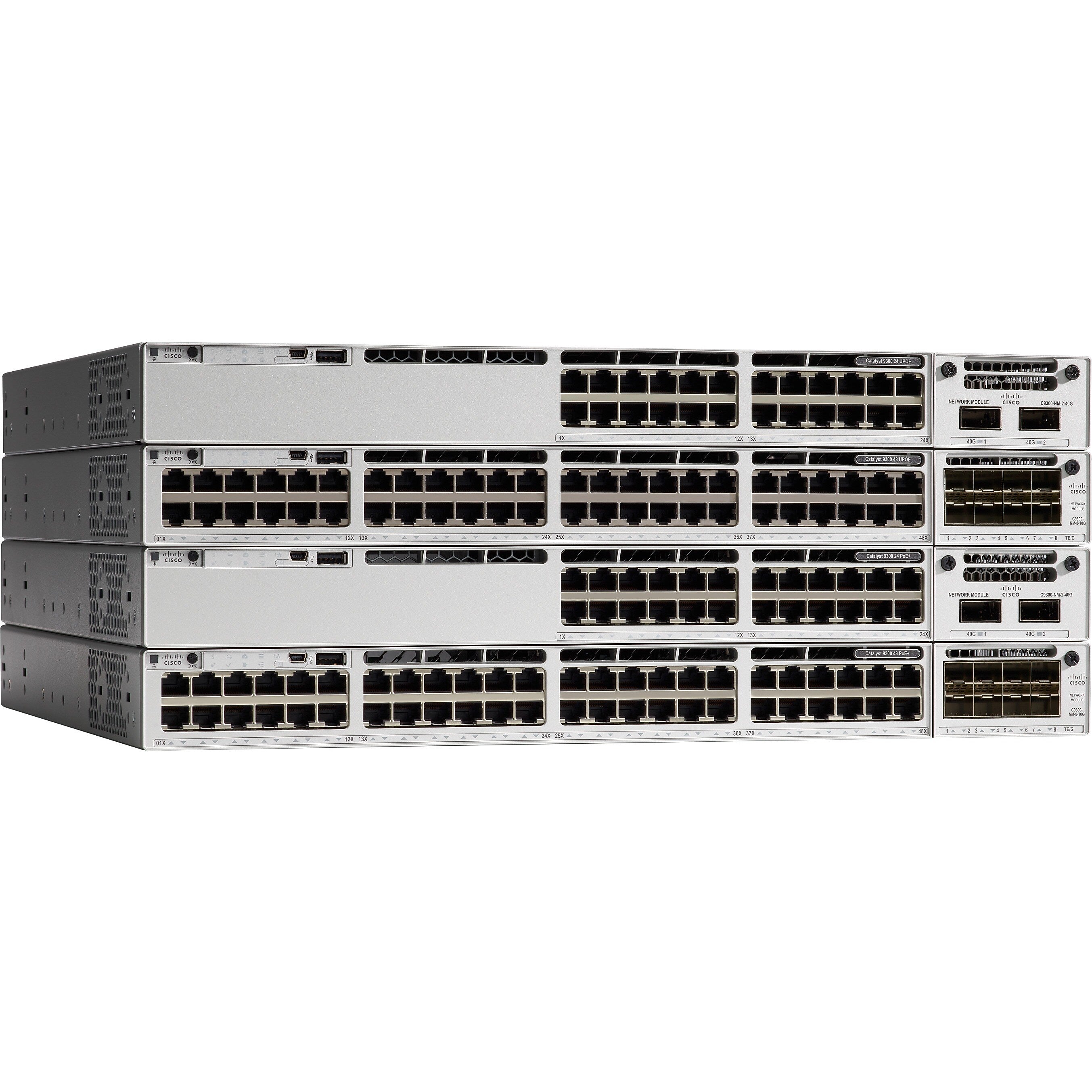 Cisco Catalyst 9300 24-Port Gigabit Ethernet Managed Switch, Up to 10 Gbps (C9300-24P-E)