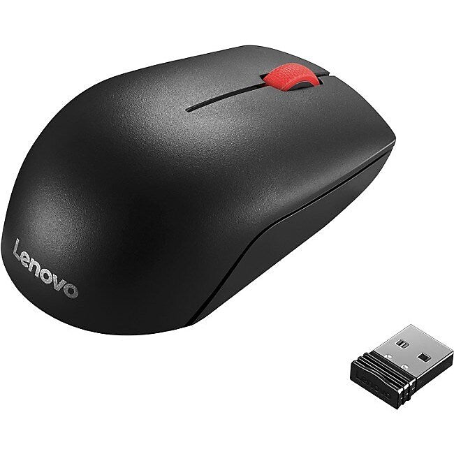 Lenovo Essential Compact Wireless Ambidextrous Optical Mouse, Black (4Y50R20864)