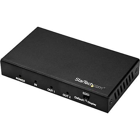 StarTech.com 2 Port HDMI Splitter, 4K 60Hz, 1x2 Way HDMI 2.0 Splitter, HDR, ST122HD202