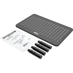 Tripp Lite Monitor Riser for Desk, 14 x 9 in., Height Adjustable, Metal, Black (MR1411M)