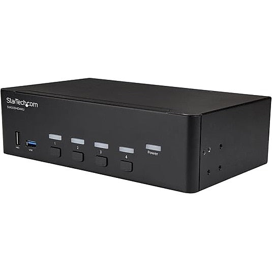StarTech 4 Port HDMI KVM Switch, 4K 30Hz, Dual Display (SV431DHD4KU)