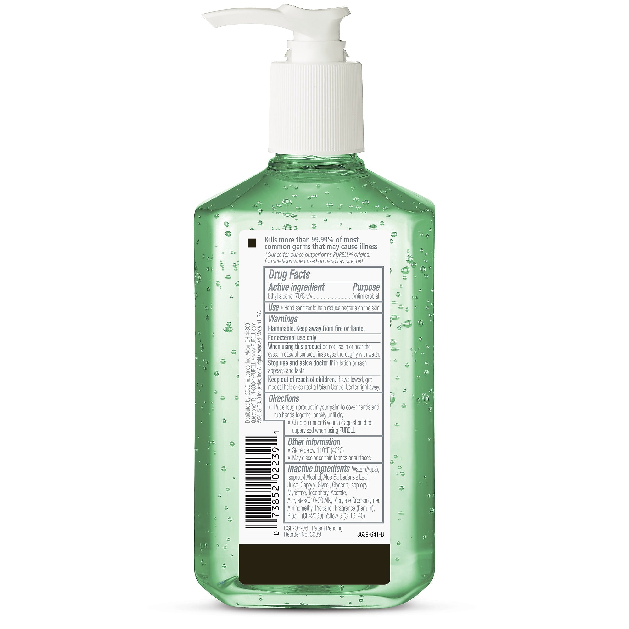 PURELL Advanced 70% Alcohol Gel Hand Sanitizer, Fresh Scent, 12 oz. (3639-12)