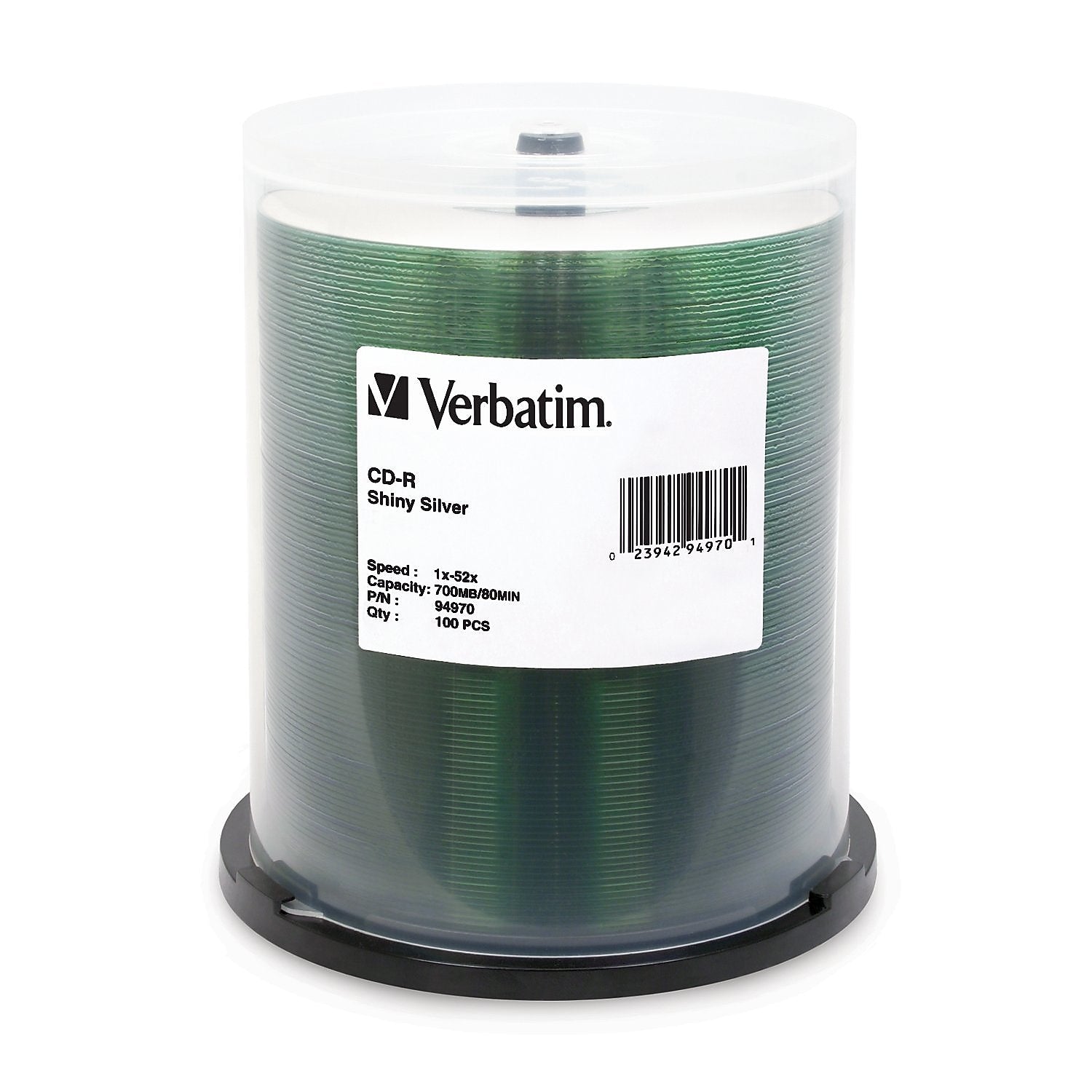 Verbatim Silk Screen 94970 52x CD-R, Silver, 100/Pack