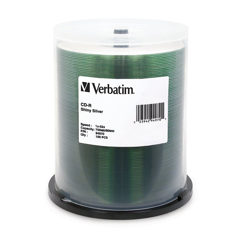 Verbatim Silk Screen 94970 52x CD-R, Silver, 100/Pack