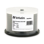 Verbatim ® DVD Recordable Media with DataLifePlus White Inkjet Printable Surface, 4.7GB, DVD+RW, 4x, 50/Pack (95213)