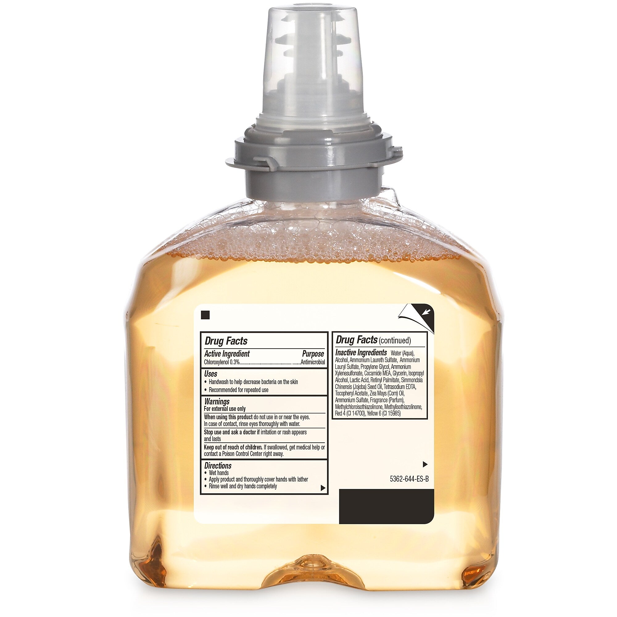 GOJO Premium Antibacterial Foaming Hand Soap Refill for TFX Dispenser, Fresh Fruit Scent, 1200 ml, 2/Carton (5362-02)