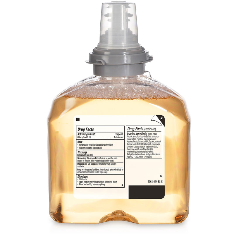 GOJO Premium Antibacterial Foaming Hand Soap Refill for TFX Dispenser, Fresh Fruit Scent, 1200 ml, 2/Carton (5362-02)